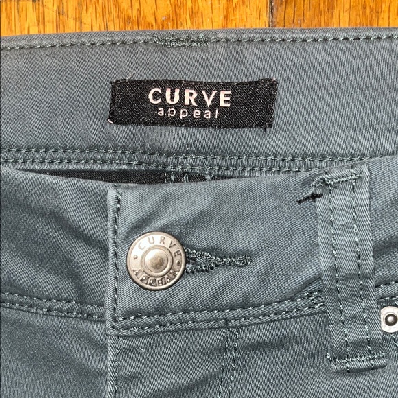Curve Appeal Minimalist Jegging Olive Green Jeans Size 27 - Picture 2 of 8